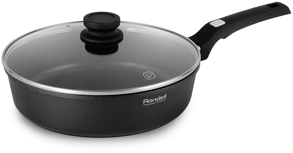 Сотейник Rondell Point RDA-1351 d=28см (с крышкой) графитовый фото 2