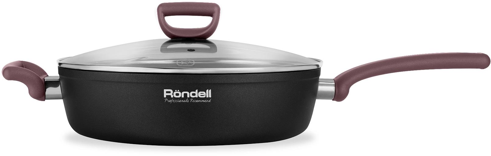 Сотейник Rondell Fest RDA-1526 d=28см (с крышкой) черный фото 1