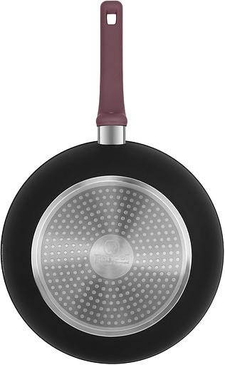 Сковорода ВОК (WOK) Rondell Fest RDA-1527 круглая 28см покрытие: Xylan Plus ручка несъемная (с крышкой) черный фото 3