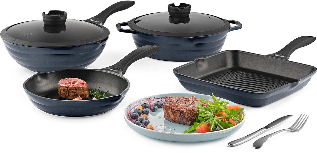 Сковорода Rondell Royal Blue RDA-1543 круглая 20см покрытие: Eclipse ручка несъемная (без крышки) синий фото 7