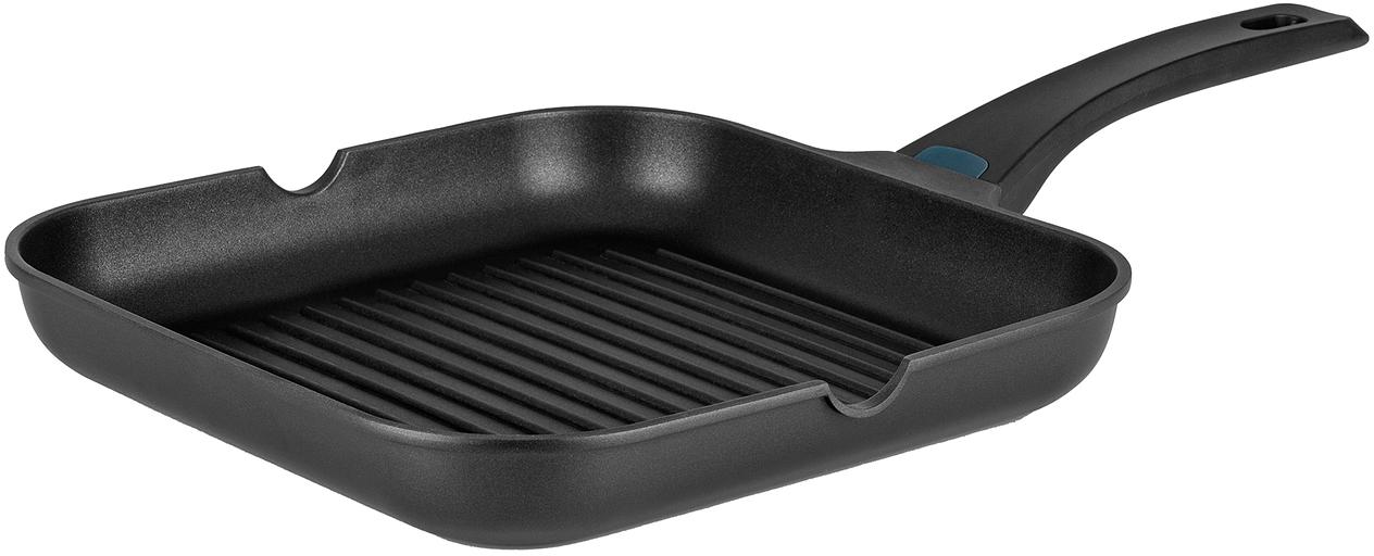 Сковорода-гриль Rondell Weiser RDA-1554 квадратная 28см покрытие: Xylan Plus ручка несъемная (без крышки) черный фото 2