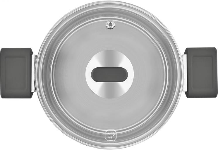Кастрюля Rondell Quadro RDS-1597 5.1л. d=24см (с крышкой) стальной фото 3