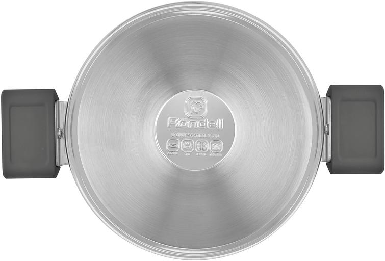 Кастрюля Rondell Quadro RDS-1597 5.1л. d=24см (с крышкой) стальной фото 4