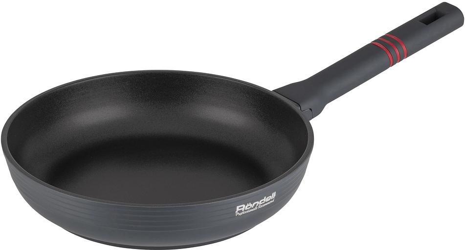Сковорода Rondell Stripes RDA-1613 круглая 26см покрытие: Xylan Plus ручка несъемная (без крышки) серый фото 2