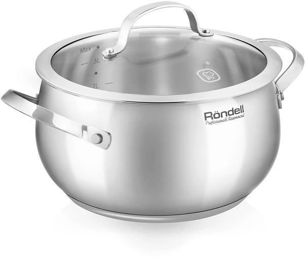 Кастрюля Rondell Calypso RDS-1671 3.8л. d=20см (с крышкой) стальной фото 2
