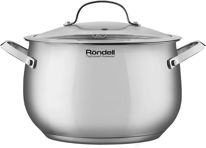 Кастрюля Rondell Calypso RDS-1672 5.8л. d=22см (с крышкой) стальной фото 1