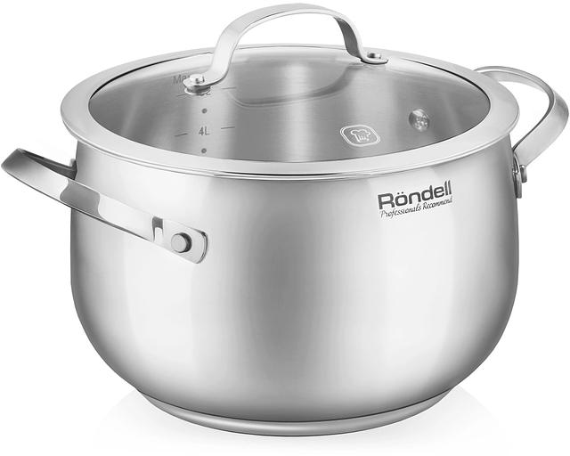 Кастрюля Rondell Calypso RDS-1672 5.8л. d=22см (с крышкой) стальной фото 2