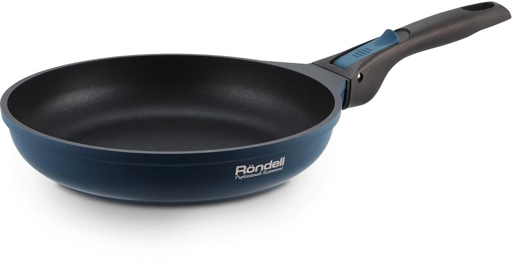 Сковорода Rondell Del mar RDA-1847 круглая 24см покрытие: Xylan Plus ручка съемная (без крышки) синий фото 1