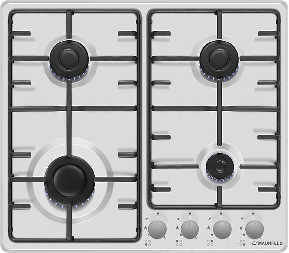 Газовая варочная поверхность Maunfeld EGHE.64.3STS-EW белый фото 1