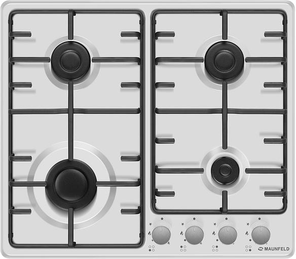 Газовая варочная поверхность Maunfeld EGHE.64.3STS-EW белый фото 2