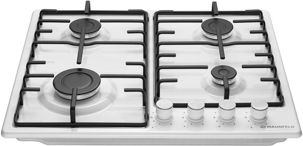 Газовая варочная поверхность Maunfeld EGHE.64.3STS-EW белый фото 3