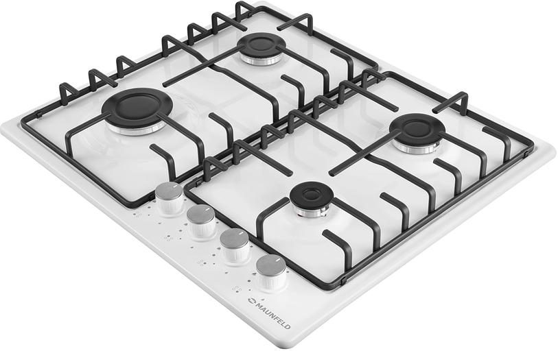 Газовая варочная поверхность Maunfeld EGHE.64.3STS-EW белый фото 4