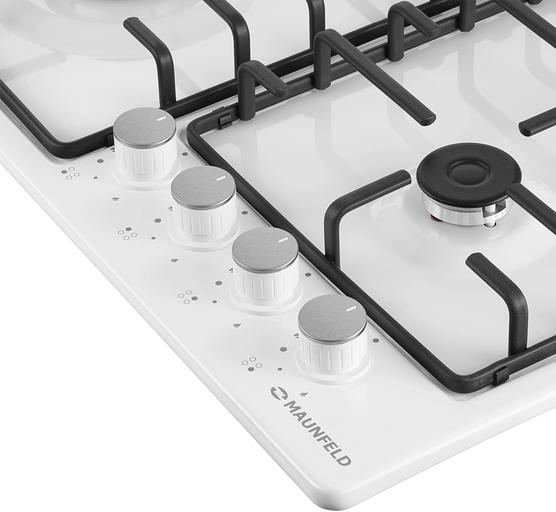 Газовая варочная поверхность Maunfeld EGHE.64.3STS-EW белый фото 5