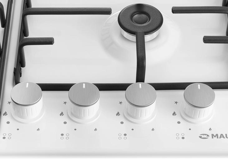 Газовая варочная поверхность Maunfeld EGHE.64.3STS-EW белый фото 6