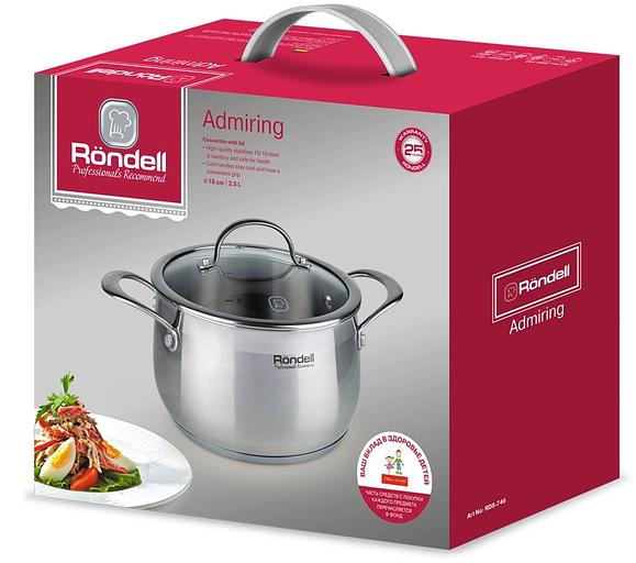 Кастрюля Rondell Admiring RDS-746 2.5л. d=18см (с крышкой) стальной фото 7