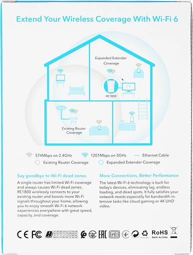 Точка доступа Cudy RE1800 AX1800 10/100/1000BASE-TX/Wi-Fi белый фото 10