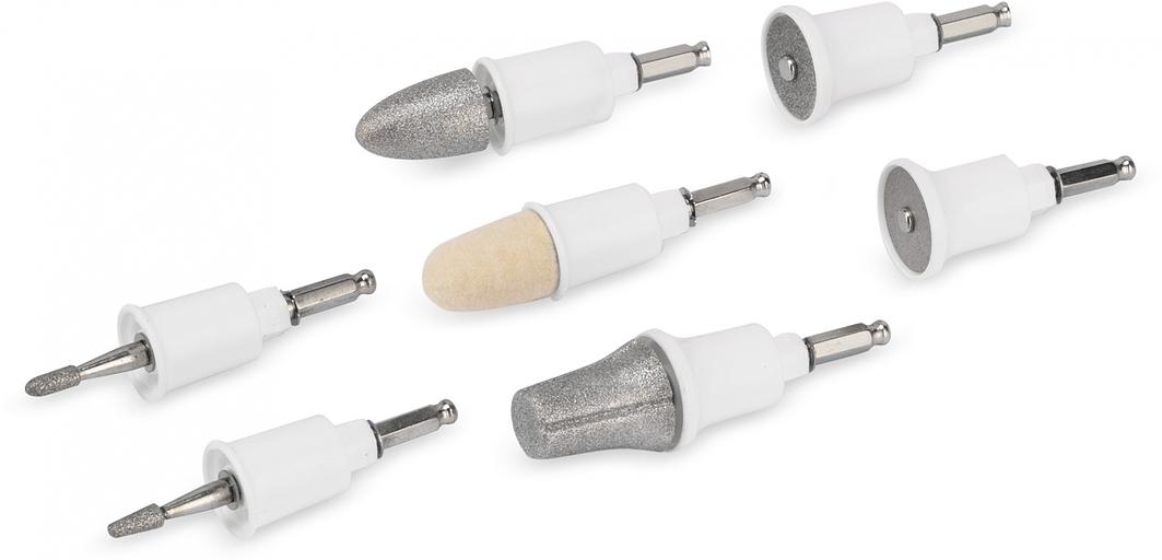 Маникюрно-педикюрный набор Vitek VT-2214 насадок в компл.:7шт (подсветка) золотистый/белый фото 4