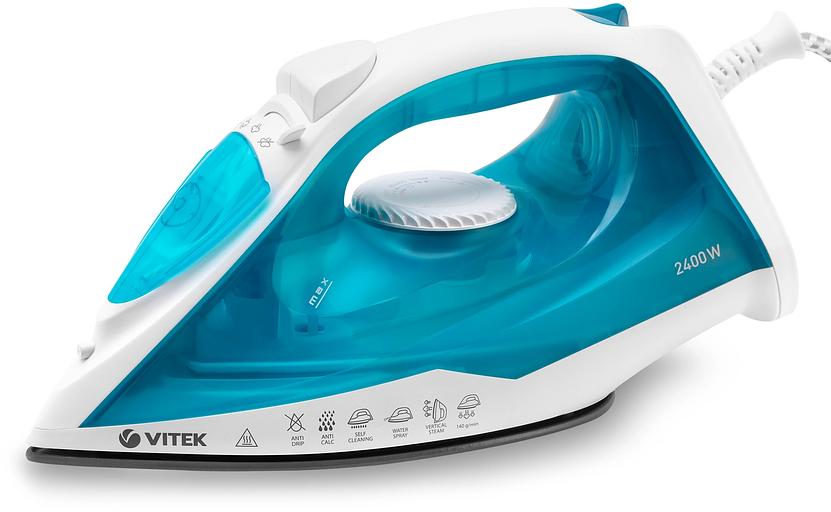 Утюг Vitek VT-8336 2400Вт белый/бирюзовый фото 1