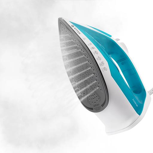 Утюг Vitek VT-8336 2400Вт белый/бирюзовый фото 5