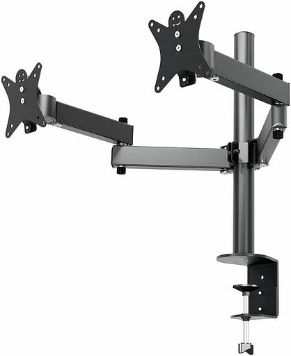 Кронштейн для мониторов Holder MDS-SU203-B черный 13"-32" макс.8кг настольный поворот и наклон верт.перемещ. фото 1