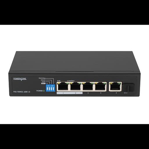 Неуправляемый 4 портовый PoE коммутатор PUS-TS04GL-60M v2 фото 1