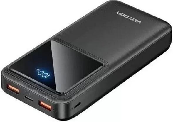 Power Bank Vention 20000mAh(M/C-A/A)22.5W Черный с LED Дисплеем Vention FHLB0 фото 1