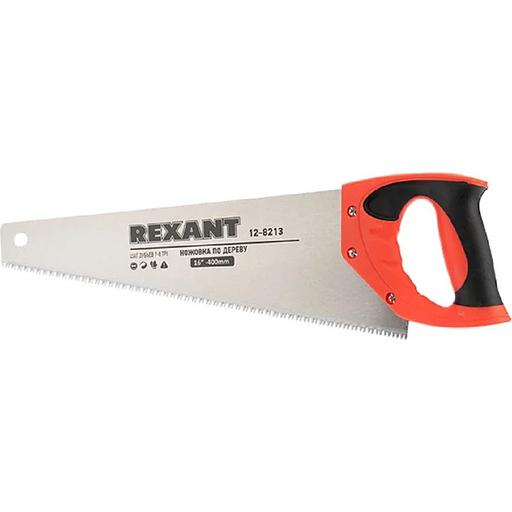 Rexant (12-8213) Ножовка по дереву Зубец 400мм, 7-8 TPI, каленый зуб 2D, двухкомпонентная рукоятка фото 1