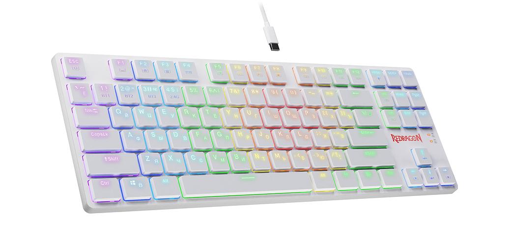 Redragon Механическая клавиатура Anubis RU,RGB,белый,BT+2.4G,тонкая_3 фото 1