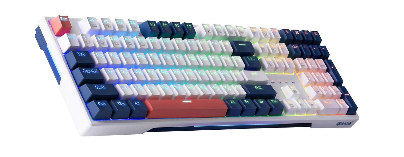 Defender Механическая клавиатура Whisper RU,RGB,бел-син-оранж.,тихая_5 фото 1