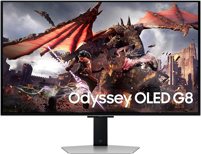Монитор Samsung 32" Odyssey OLED G8 LS32DG800SIXCI серебристый OLED LED 16:9 HDMI M/M TV матовая HAS Piv 250cd 178гр/178гр 3840x2160 240Hz FreeSync Premium Pro DP 4K USB 8.4кг фото 2