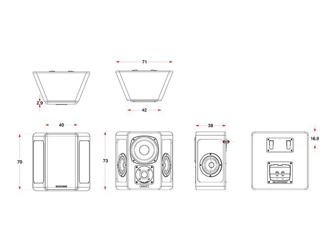 Настенные тыловые трипольные акустические системы Miller & Kreisel® S150T. Цвет: Белый матовый. Пара. фото 5
