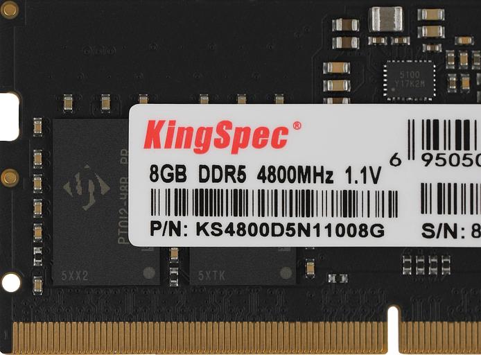 Память DDR5 8GB 4800MHz Kingspec KS4800D5N11008G RTL PC5-38400 CL40 DIMM 288-pin 1.1В single rank Ret фото 3
