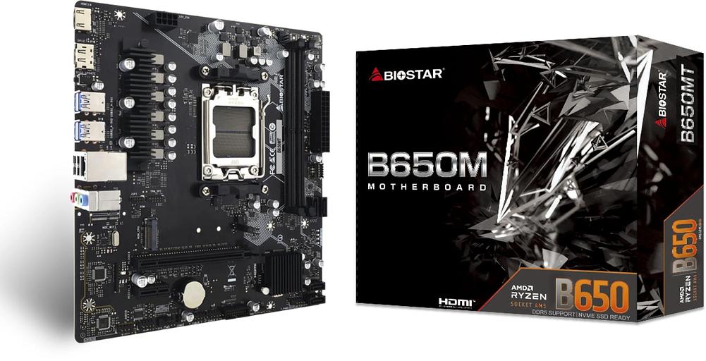 Материнская плата Biostar B650MT SocketAM5 AMD B650 2xDDR5 mATX AC`97 8ch(7.1) GbLAN RAID+HDMI+DP фото 4