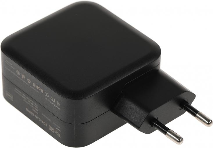 Блок питания TopON TOP-GaN-65WB автоматический 65W 5V-20V 3.25A 2xUSB от бытовой электросети LED индикатор фото 6