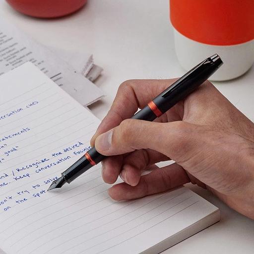 Ручка перьев. Parker IM Vibrant Rings F315 (2172943) Flame Orange PVD F сталь нержавеющая подар.кор. фото 5