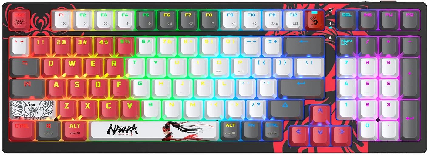 Клавиатура A4Tech Bloody WS98 Naraka механическая черный/красный USB for gamer LED (WS98) фото 1