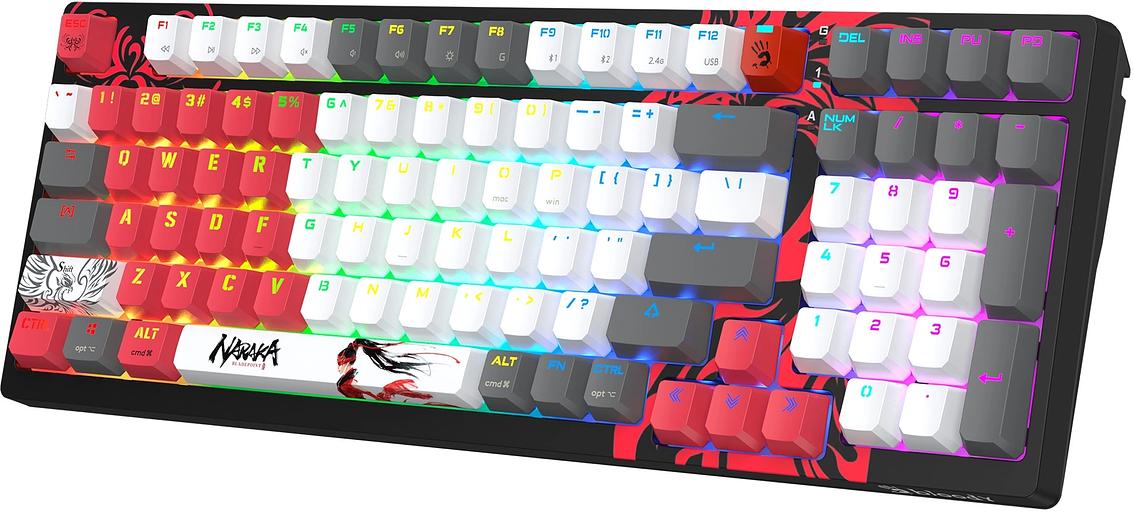 Клавиатура A4Tech Bloody WS98 Naraka механическая черный/красный USB for gamer LED (WS98) фото 7