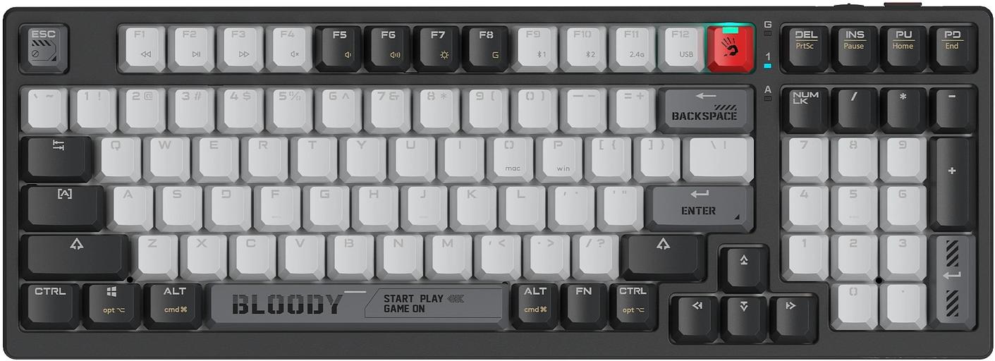 Клавиатура A4Tech Bloody WS98 механическая черный/серый USB for gamer LED (WS98) фото 1