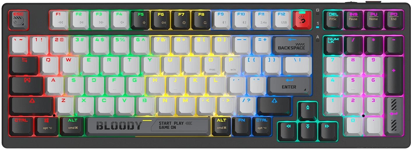 Клавиатура A4Tech Bloody WS98 механическая черный/серый USB for gamer LED (WS98) фото 2