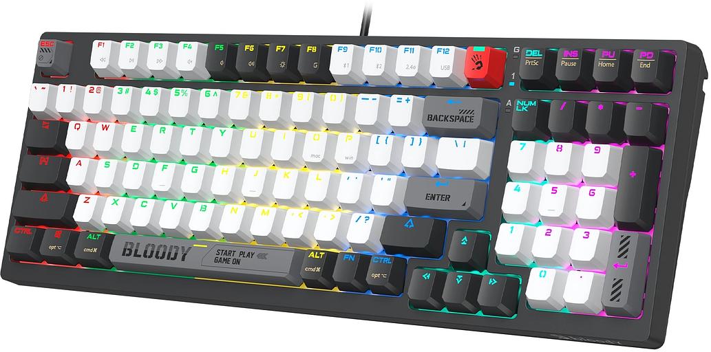 Клавиатура A4Tech Bloody WS98 механическая черный/серый USB for gamer LED (WS98) фото 7