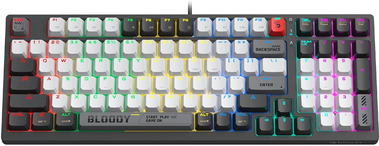 Клавиатура A4Tech Bloody WS98 механическая черный/серый USB for gamer LED (WS98) фото 8