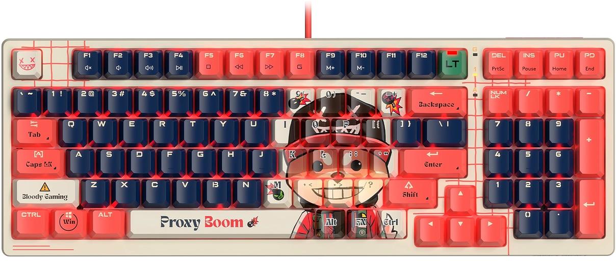 Клавиатура A4Tech Bloody AT98 Proxy Boom механическая бежевый/красный USB for gamer LED (AT98) фото 1