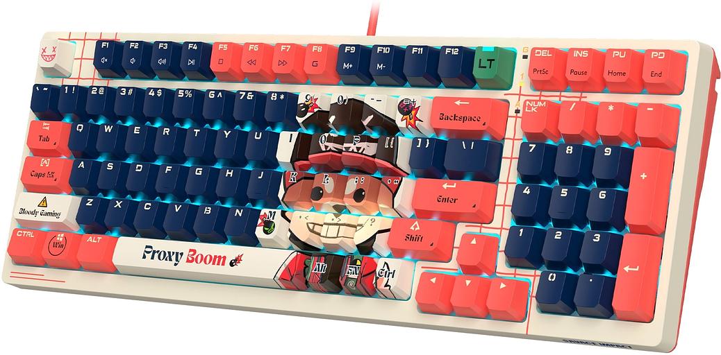 Клавиатура A4Tech Bloody AT98 Proxy Boom механическая бежевый/красный USB for gamer LED (AT98) фото 8