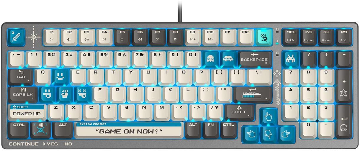 Клавиатура A4Tech Bloody S98 Pixels Blue механическая темно-серый/бежевый USB for gamer LED (S98) фото 1