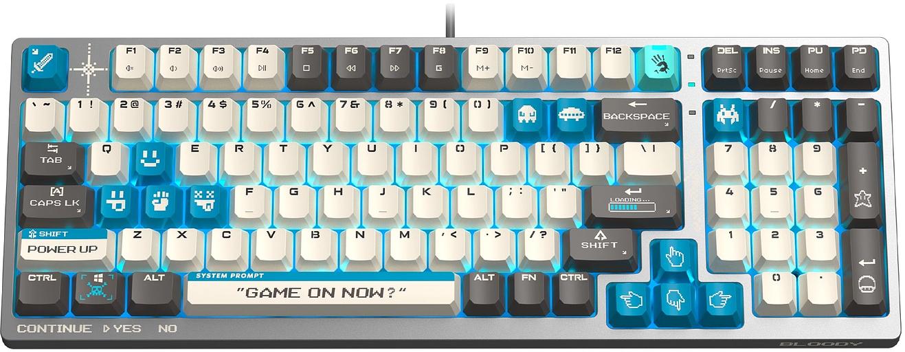 Клавиатура A4Tech Bloody S98 Pixels Blue механическая темно-серый/бежевый USB for gamer LED (S98) фото 7