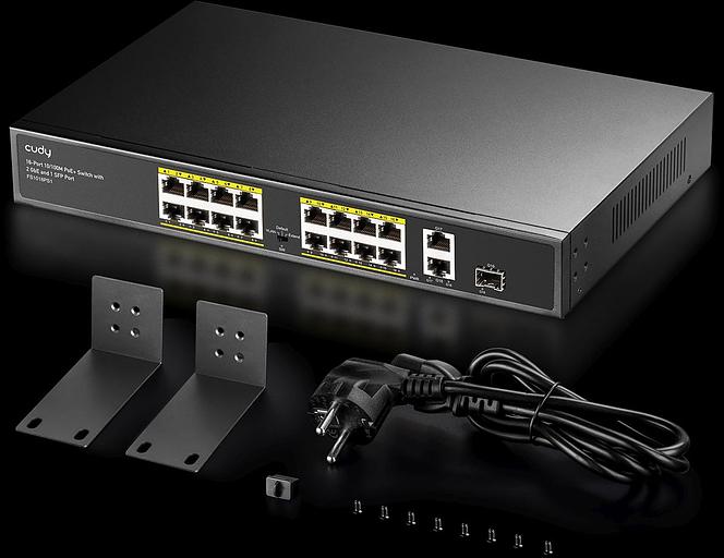 Коммутатор Cudy FS1018PS1 (L2) 16x100Мбит/с 2x1Гбит/с 1SFP 16PoE+ 200W неуправляемый фото 4