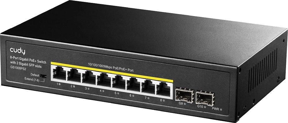 Коммутатор Cudy GS1008PS2 (L2) 8x1Гбит/с 2SFP 8PoE+ 120W неуправляемый фото 1