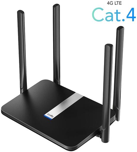 Роутер беспроводной Cudy LT500 AC1200 10/100BASE-TX/4G cat.4 черный фото 4