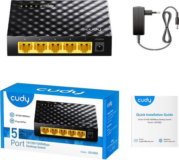 Коммутатор Cudy GS105D (L2) 5x1Гбит/с неуправляемый фото 2