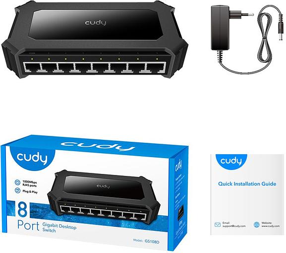 Коммутатор Cudy GS108D (L2) 8x1Гбит/с неуправляемый фото 2